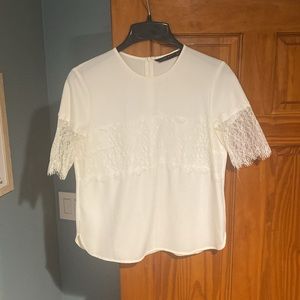 White lace Zara top